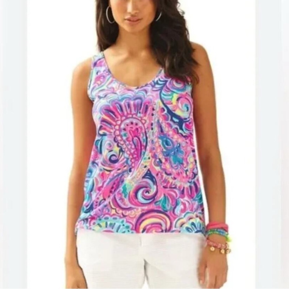 Lilly Pulitzer Colorful Paisley Tank Top